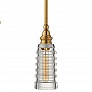 OB-CHC 5474AB-CG Covington Mini Pendant Ribbed Glass (Brass/Narrow)- OPEN BOX Visual Comfort