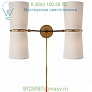 Clarkson Double Wall Sconce ARN 2003BLK-L Visual Comfort, настенный светильник бра