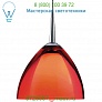 Rainbow II Down Pendant Light (Red/Matte Chrome/LED Monopoint) - OPEN BOX RETURN  Bruck Lighting