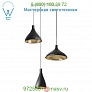 Swell 3-Pendant Chandelier Pablo Designs SWEL CHAN 1 MIX BLK/BRA, светильник