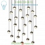 Grapes 24 Light LED Round Multipoint Pendant SONNEMAN Lighting 2918.01-SML, светильник