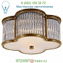 AH 4014GM/CG-FG Visual Comfort Basil Flush Mount Ceiling Light With Clear Glass Rods, светильник