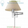 Visual Comfort 92000D AN-L Classic Swing Arm Wall Sconce with Linen Shade, бра