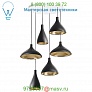 Swell 3-Pendant Chandelier SWEL CHAN 1 MIX BLK/BRA Pablo Designs, светильник