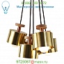 Spun 5pc - Black Spun 5-Light Cluster Pendant Light Ladies and Gentlemen Studio, светильник