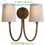 Reed Double Wall Sconce Visual Comfort TOB 2126AN-NP, настенный светильник бра