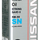 Nissan SAE 5W30 API SN SCT масло моторное оригинальное Ниссан, железная канистра 4л
