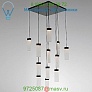 Parallel Glass Square LED Multipoint Pendant Light Hammerton Studio CHB0042-09-FB-BG-C01-L1